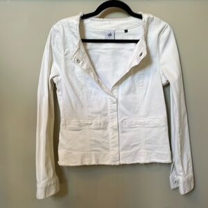 Cabi Castaway White Denim Jacket